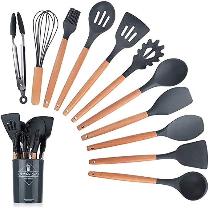 12PCS Kitchen Utensil Set Silicone Cooking Utensils Kit